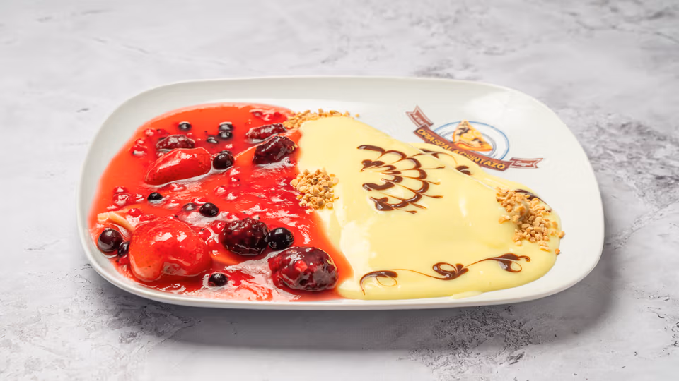 Erdeigyümölcsös-Vaníliás Óriáspalacsinta